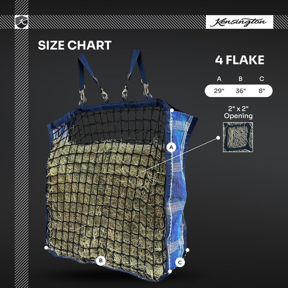 Kensington Slow Feed Hay Bag hanging strap; adjustable for versatile barn setup.