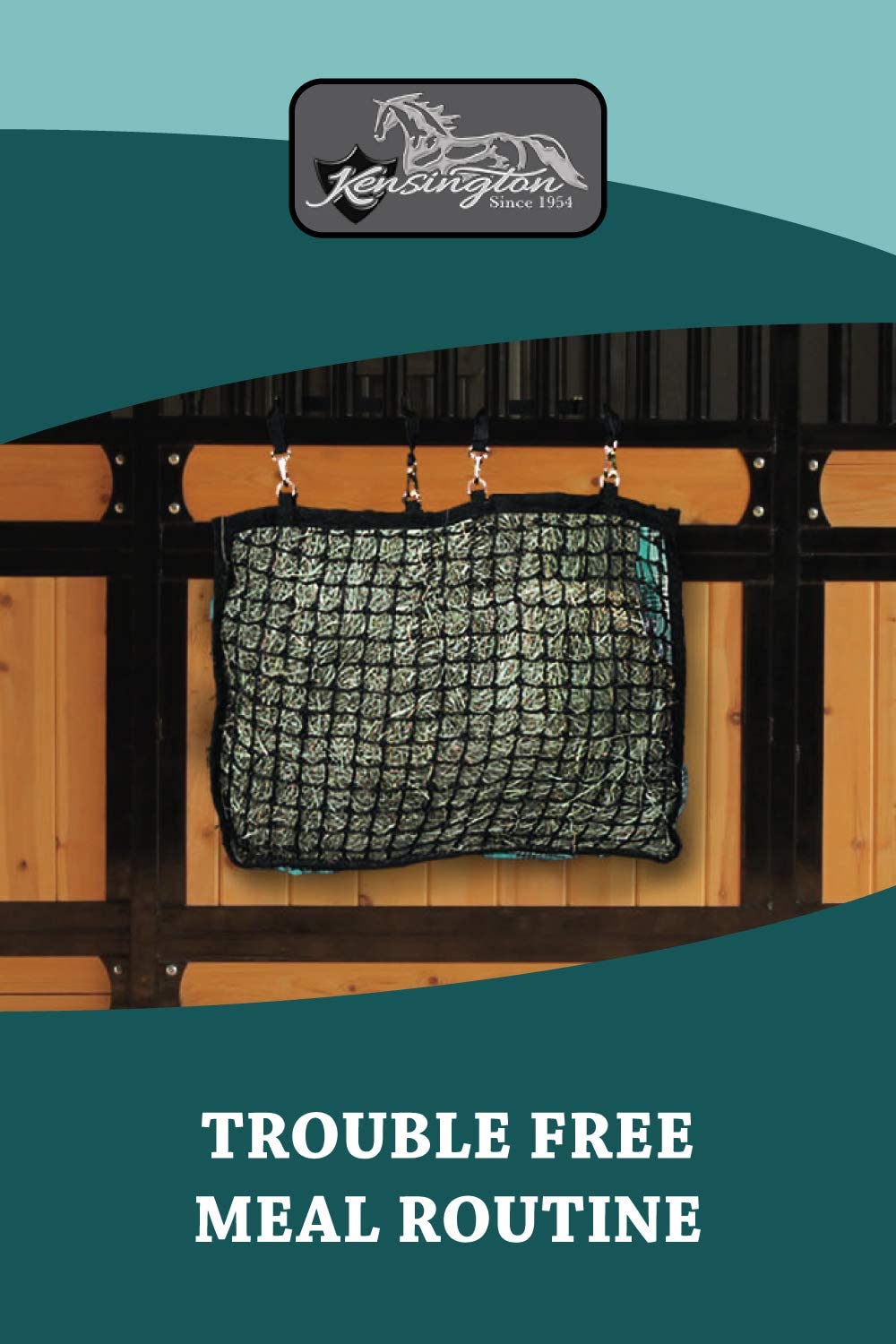 Kensington Slow Feed Hay Bag holds two large flakes for longer feeding sessions