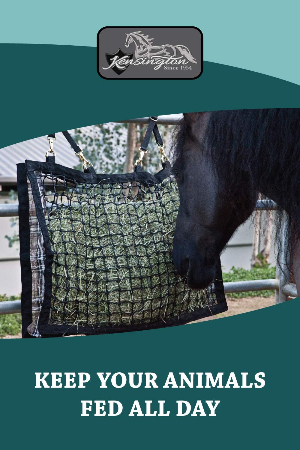 Kensington Slow Feed Hay Bag nylon strap for flexible hanging in the barn