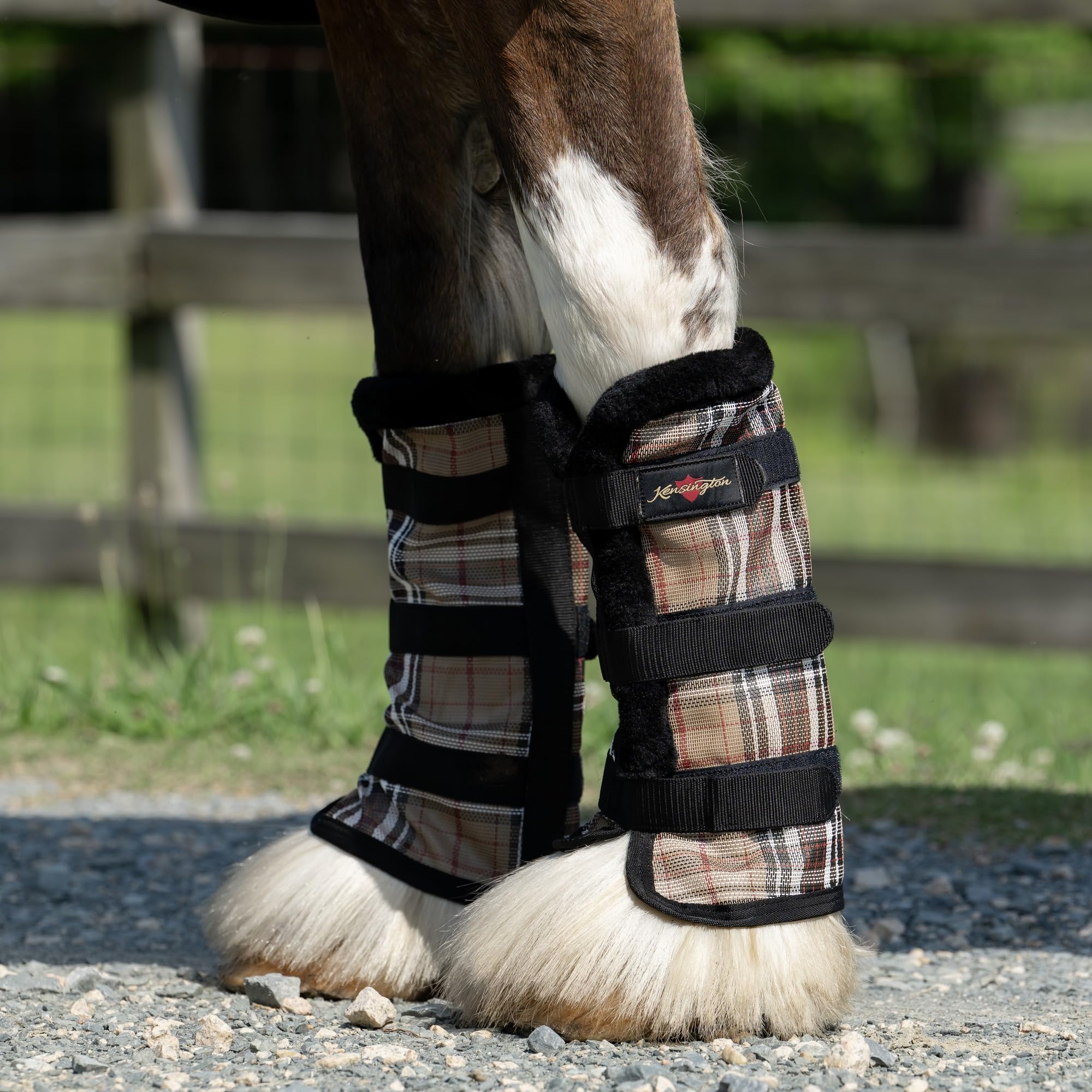 Kensington Summer Protection Fly Boots black XXL side view showing secure fit