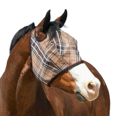 Kensington UV horse fly mask front view with web trim eye protection