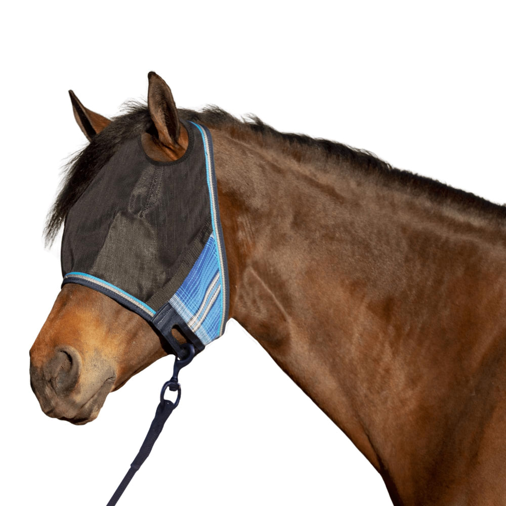 Kensington UViator UV fly mask face-on demonstrates 90% UV protection for sunny rides.