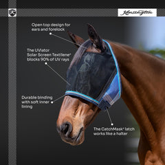 Kensington UViator CatchMask web trim detail highlights durable headpiece and easy clipping.