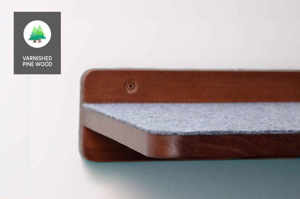 Kerwis Premium Cat Shelves wall installation shows secure space-saving mounting