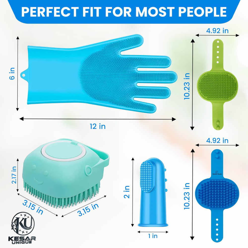 Kesarunique shampoo dispenser brush evenly distributes soap for efficient baths