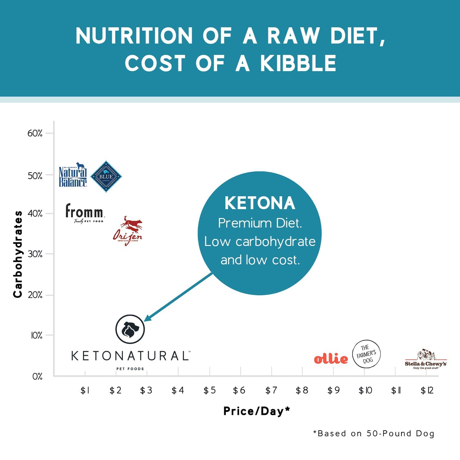 Ketona lean muscle support diet dog image hints at stronger muscles and better energy