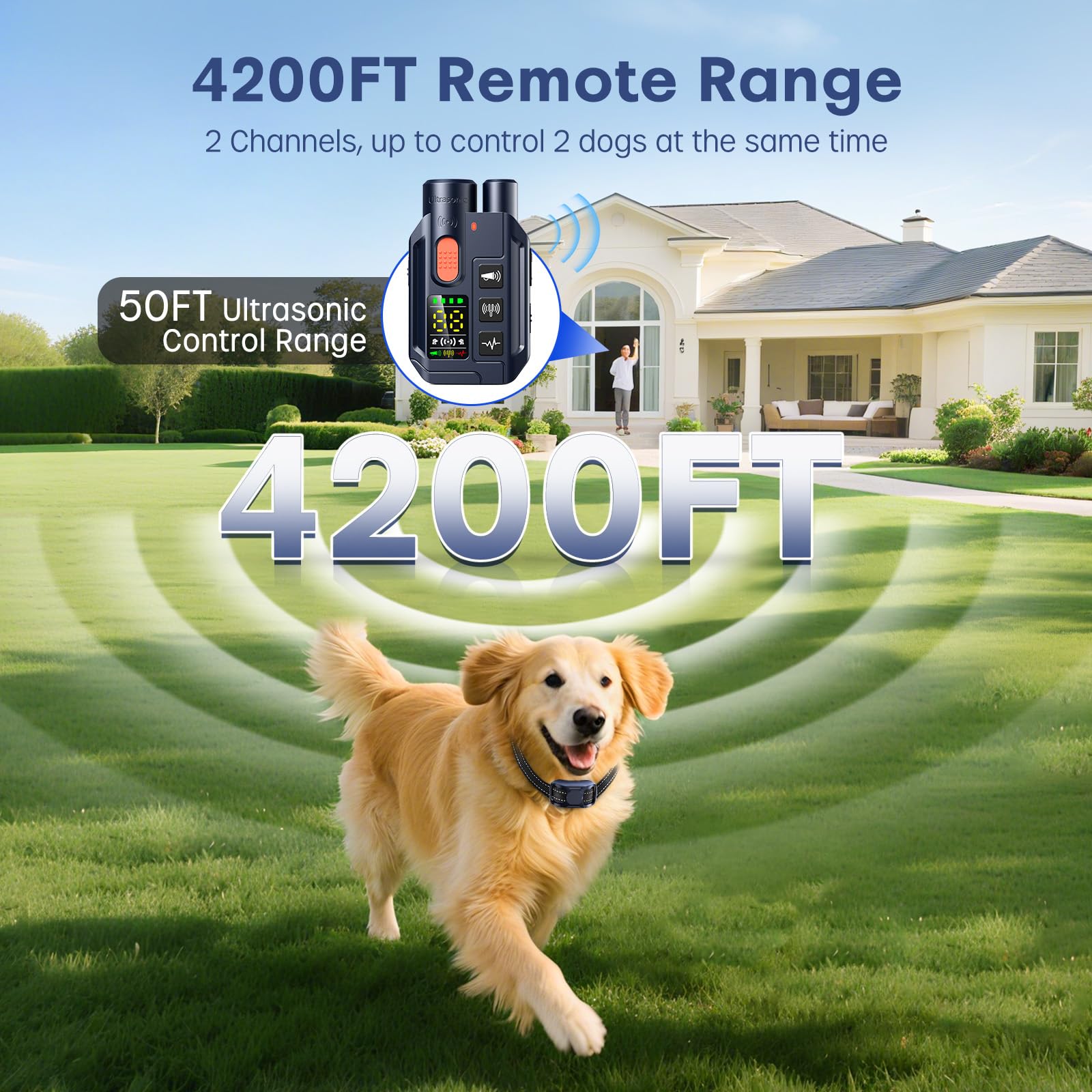 Ketwini dog training collar with beep vibration and adjustable shock for tailored training