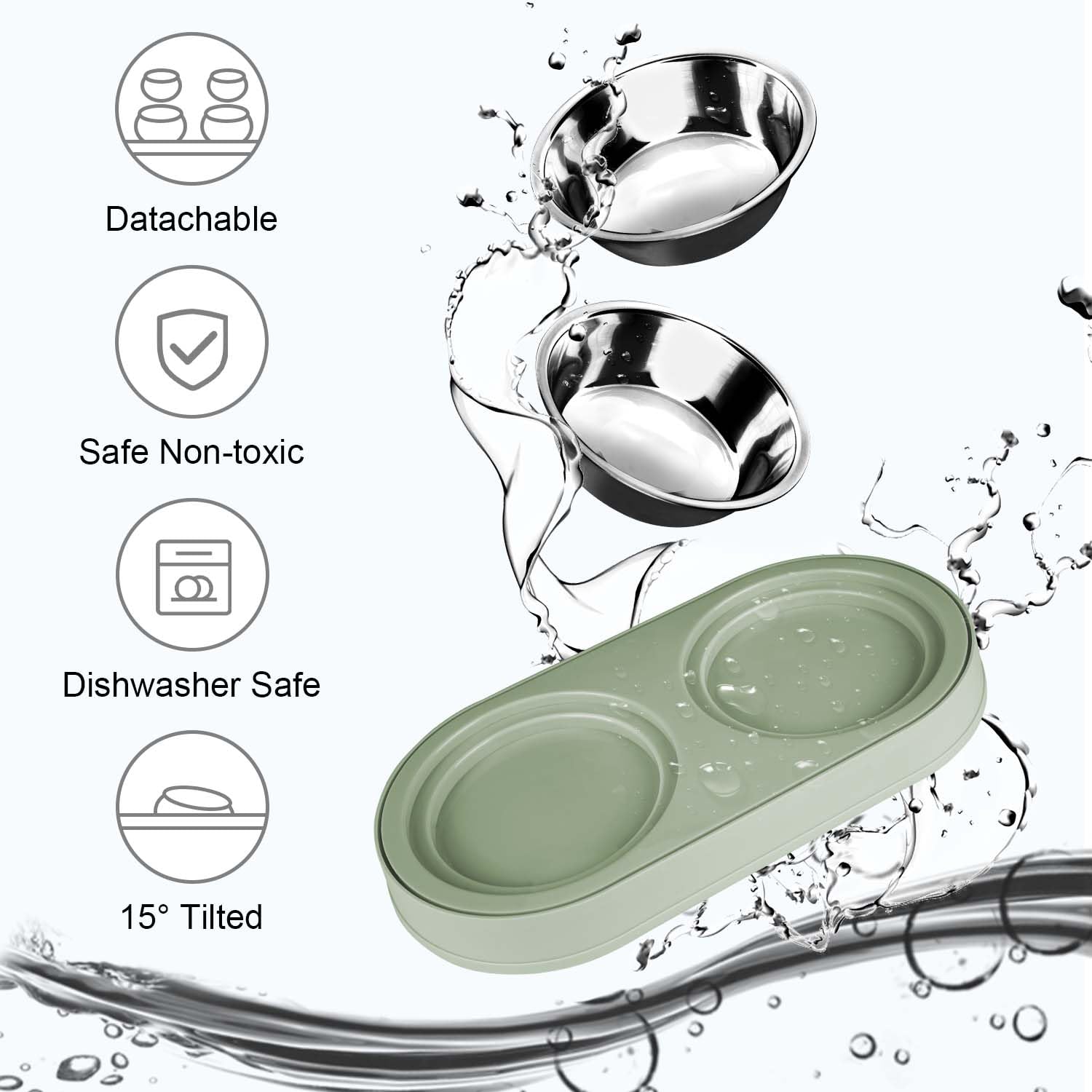 KEVIDEAWL tilt design may reduce whisker fatigue during meals.