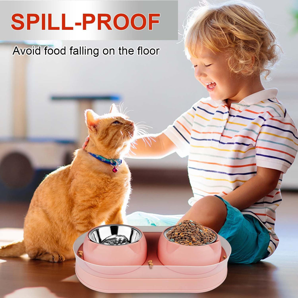 KEVIDEAWL easy-clean removable bowls simplify washing after meals.