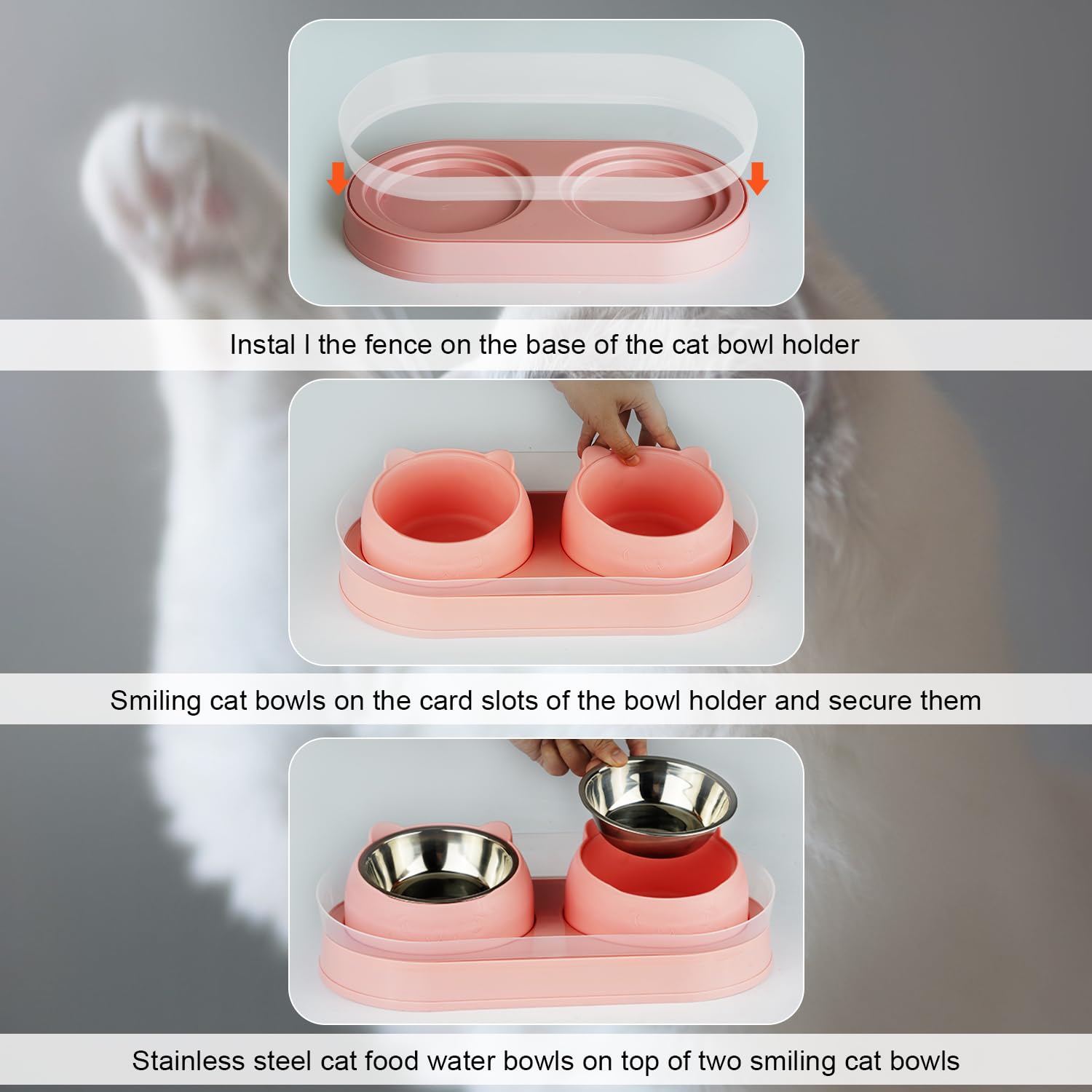KEVIDEAWL smiley-face cat bowl design adds charm and gifting appeal.