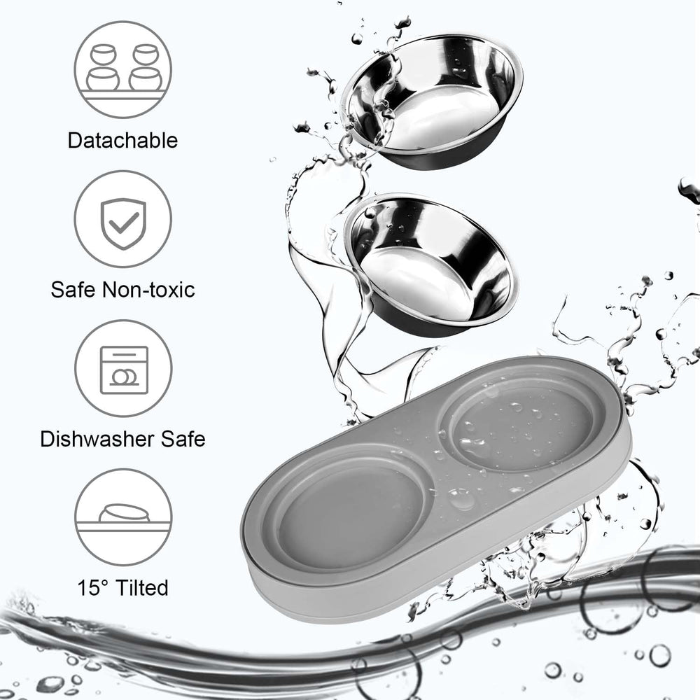 Kevideawl smiley-face design cat bowl adds friendly feeding time