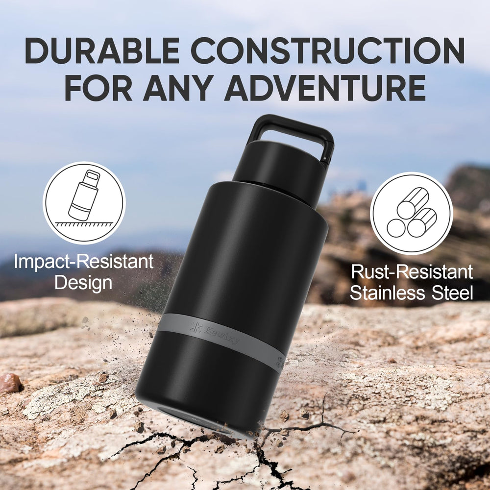 KEWIXY carabiner-style handle adds portability for hiking and travel.