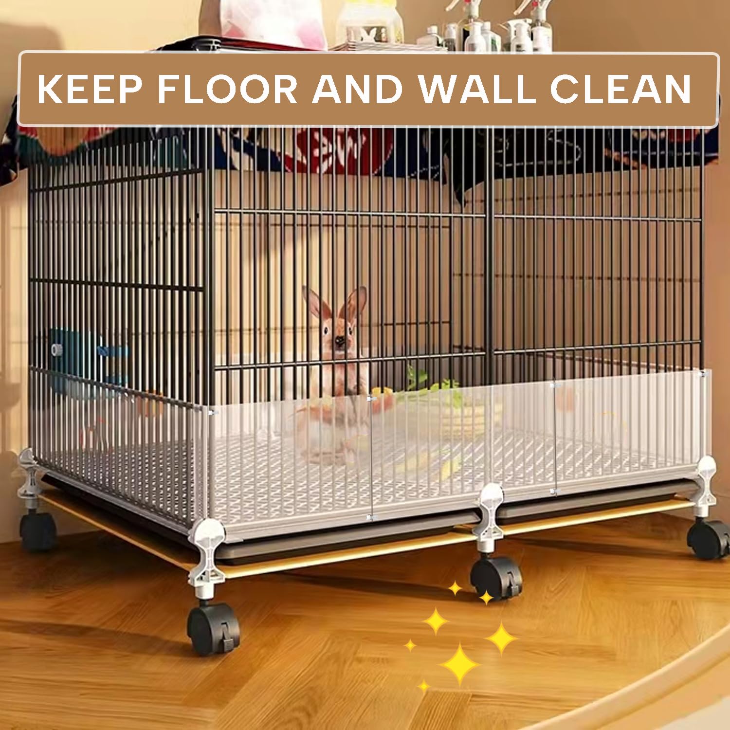 KEYIDE urine guard panel for ferret helps minimize scattered debris in the habitat