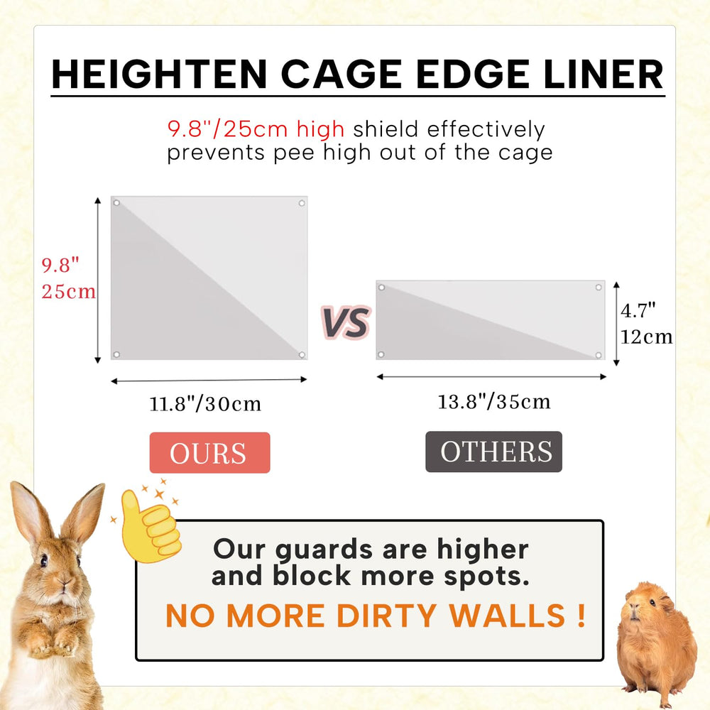 KEYIDE urine guard space saving design fits cages without reducing living space
