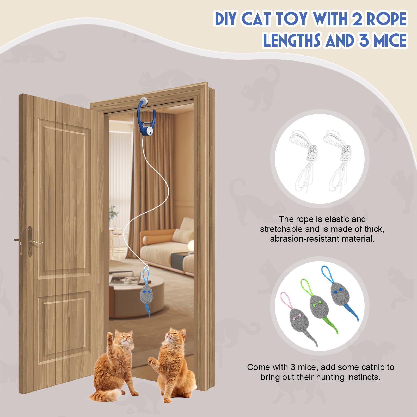 Kezlume toy supports multiple cats for shared energetic play.
