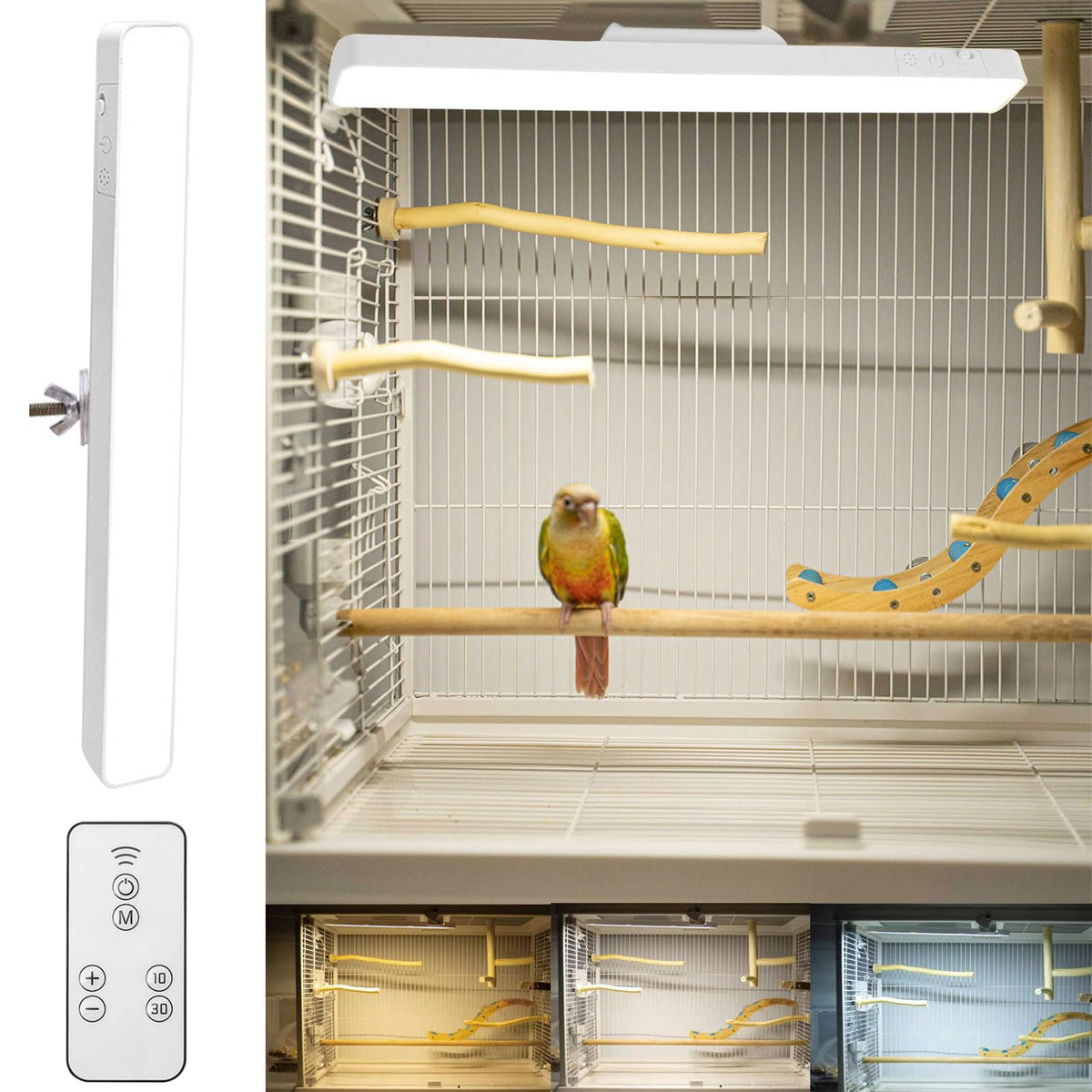 KFPSHLQE Bird Light magnetic base enables easy cage mounting and removal.