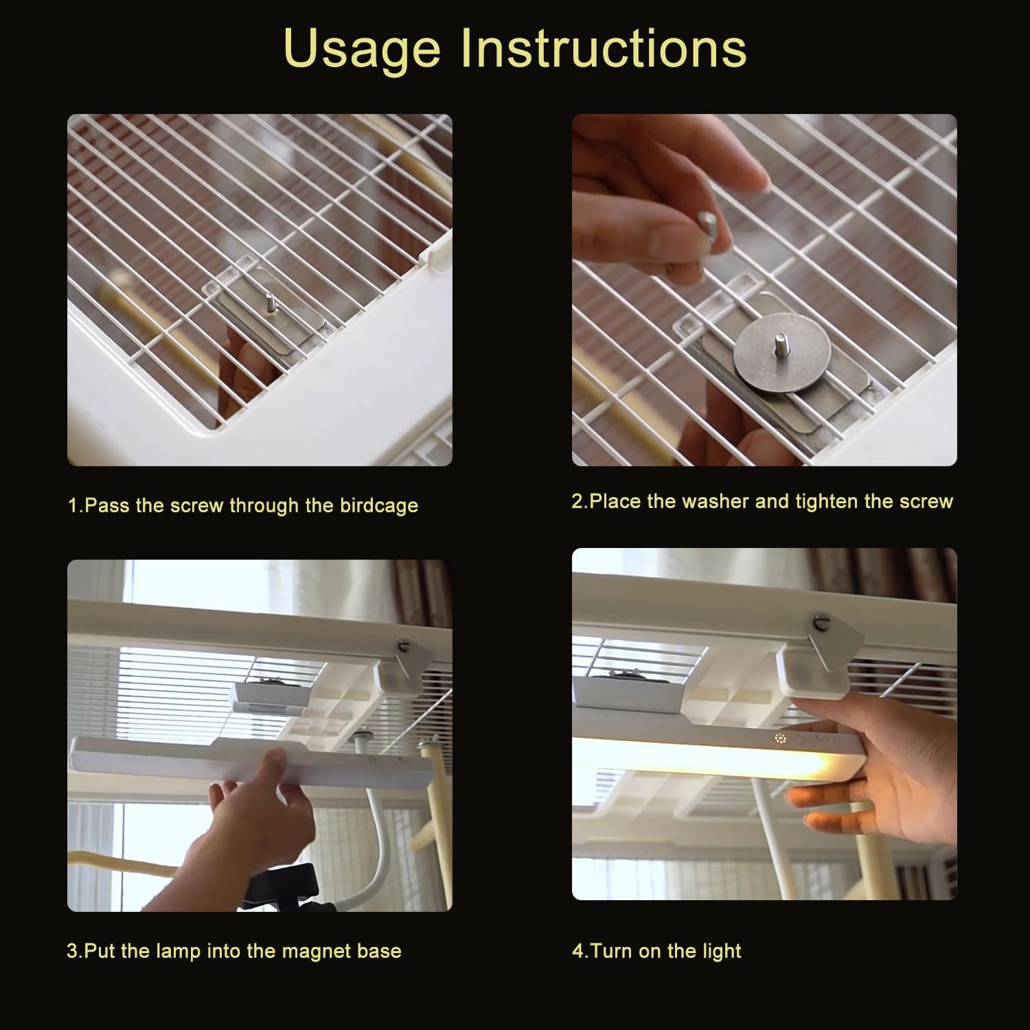 KFPSHLQE Bird Light multi angle adjust helps target pet zones.