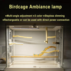 KFPSHLQE Bird Light stepless dimming for customizable brightness in cages.
