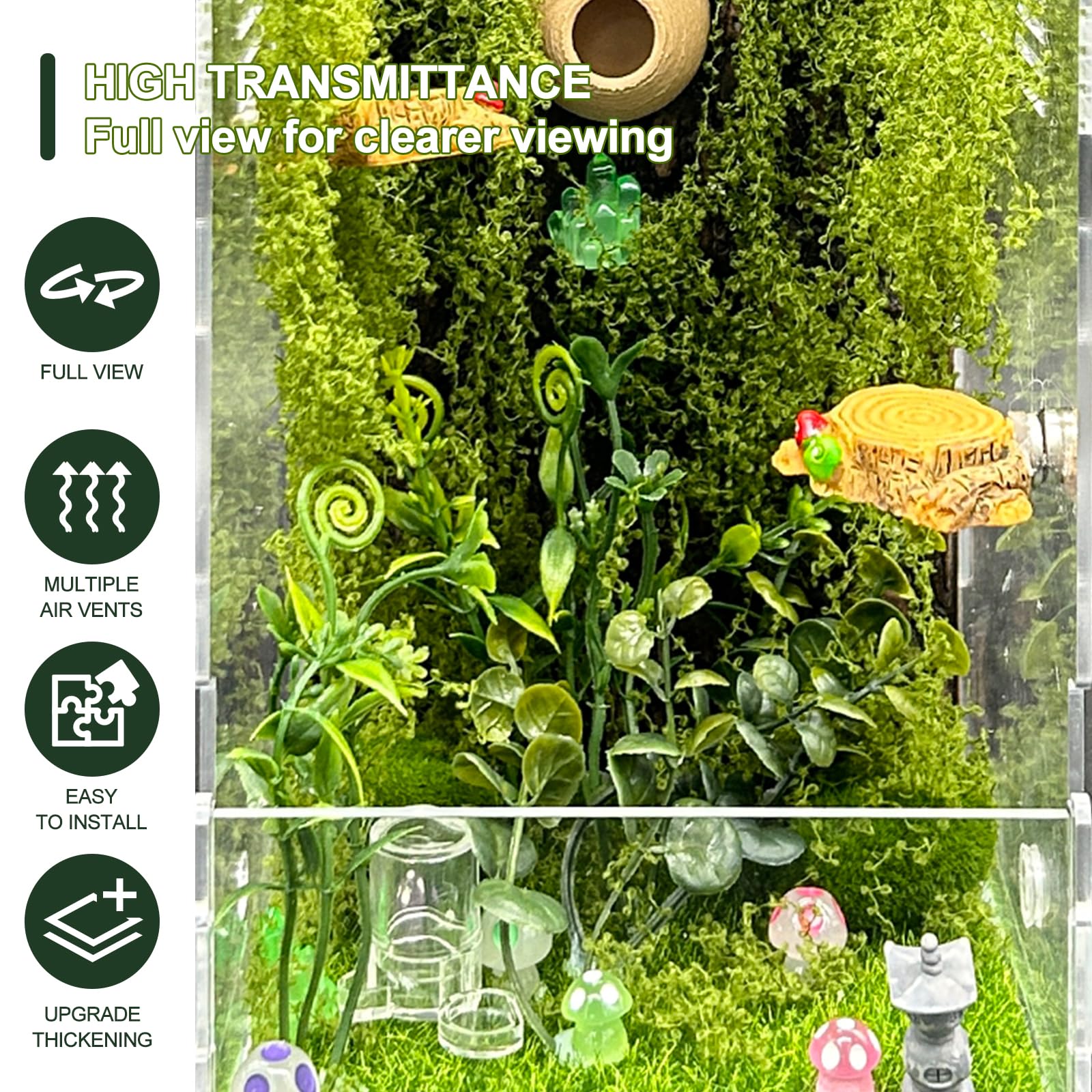KFPSHLQE forest enclosure ventilation allows fresh air for healthier habitats