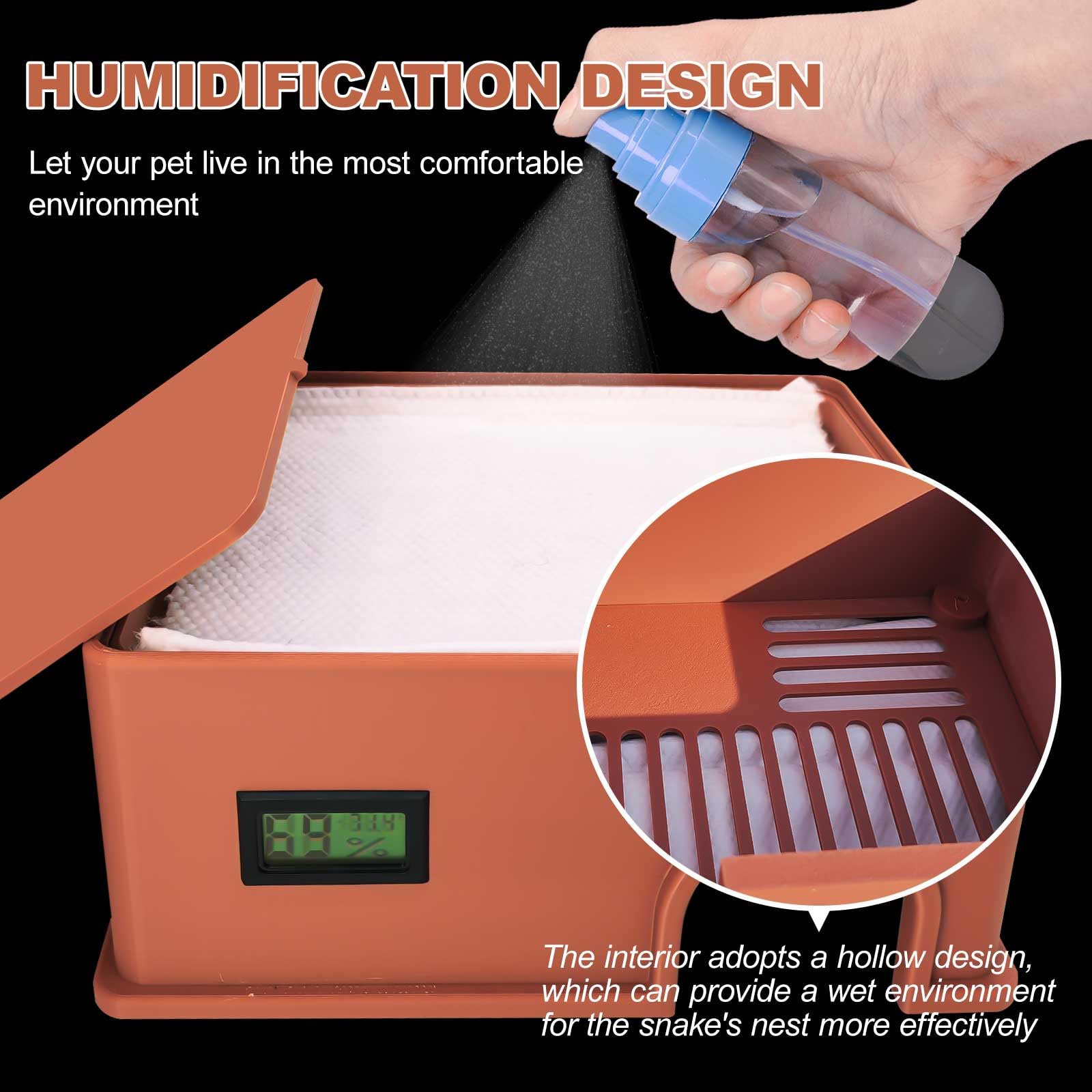 KFPSHLQE reptile hide easy operation with spray bottle and cotton