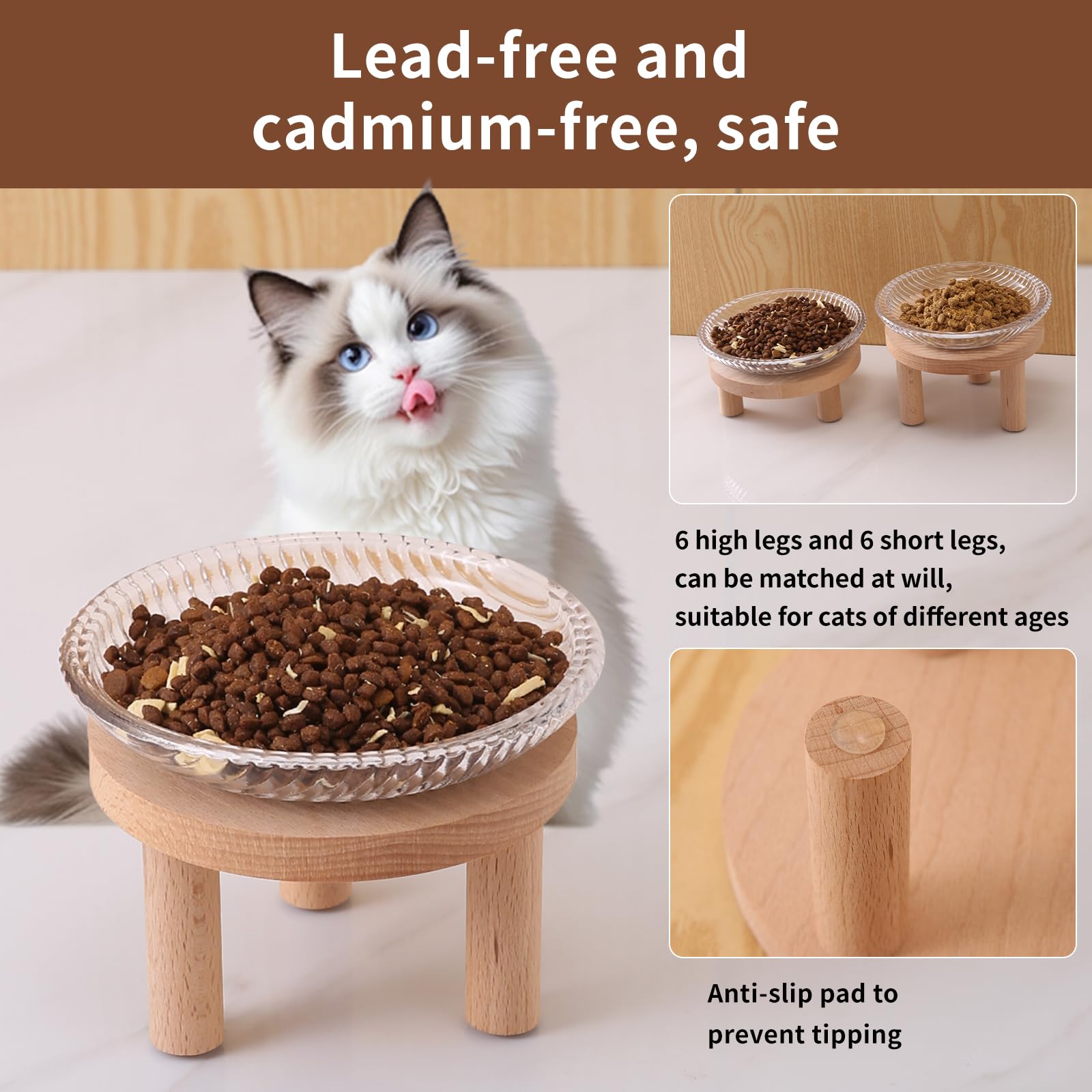KGCCIZI packaging protects the glass cat bowls during shipping for safe delivery.