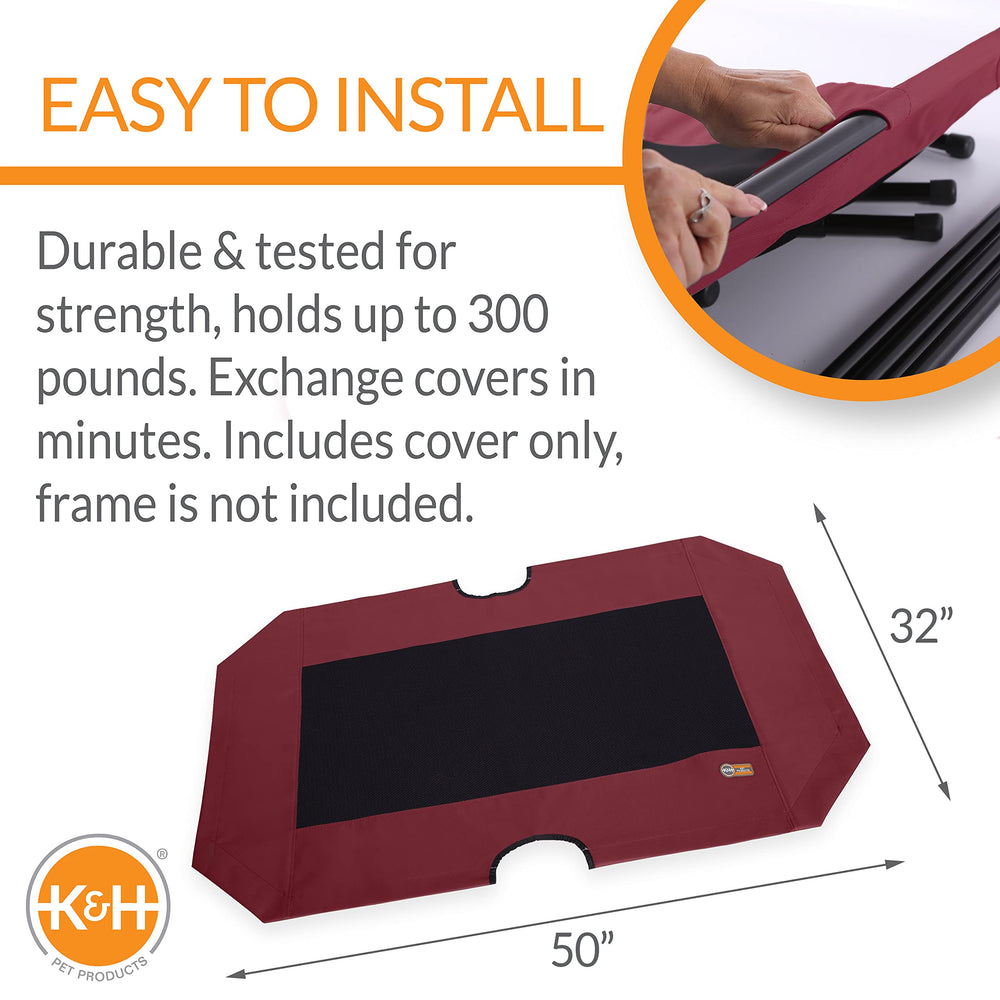 K&amp;H Original Pet Cot Replacement Cover easy-install, no-tools swap for seasons.