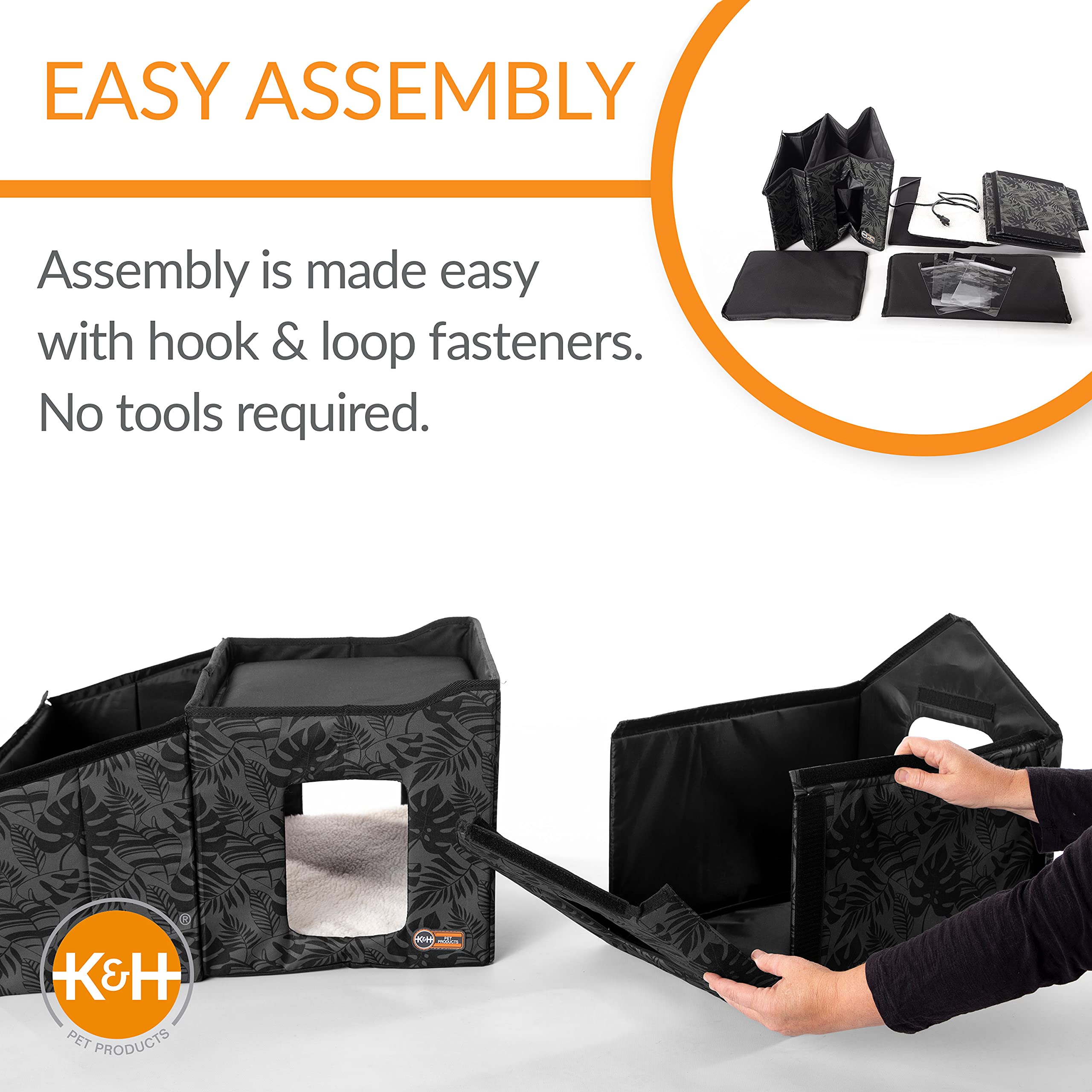 K&H Pet Products dining room with removable roof for easy refills