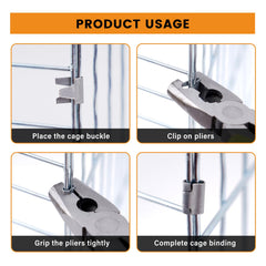 KHEARPSL 900 wire cage clips pack for easy, durable fastening.