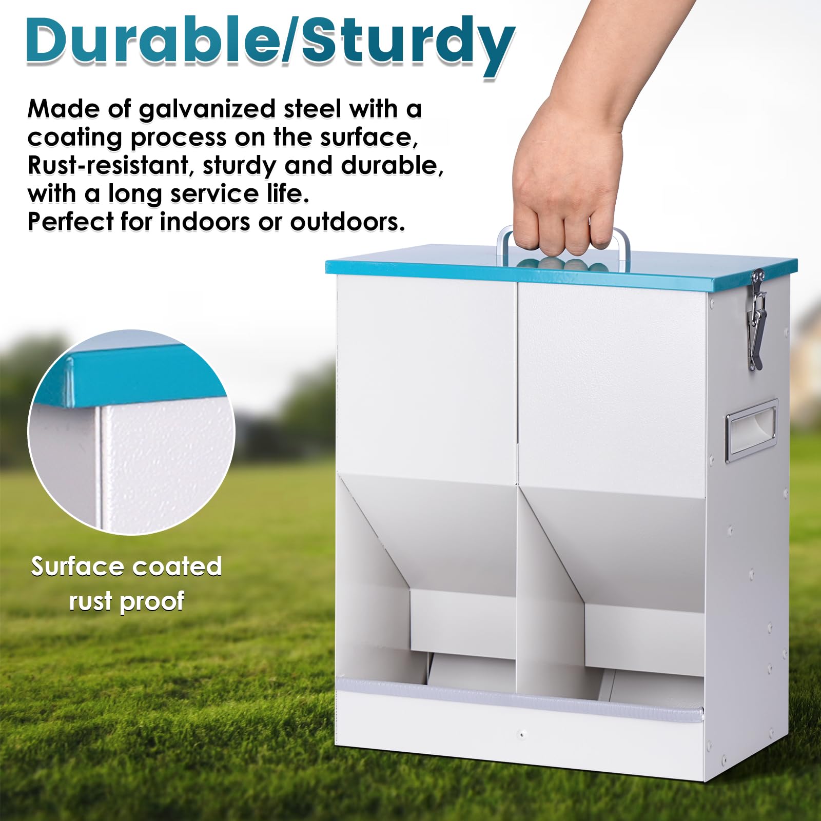 KHEARPSL indoor-outdoor-ready feeder suits cats and dogs alike.