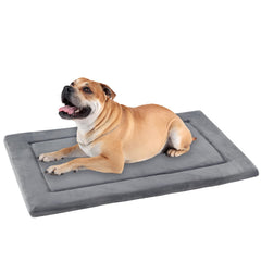 KHONSU PET dog bed mat in crate with 1.1in slim cooling pad.