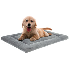 KHONSU PET dog bed mat in crate shows slim cooling pad for hot dogs