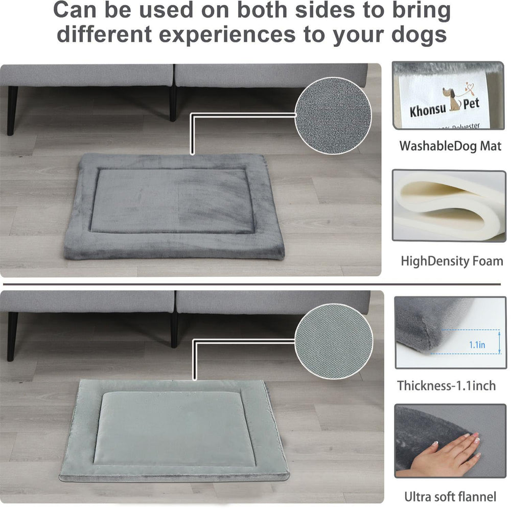 KHONSU PET reversible flannel canvas pad offers all-season warmth and easy cleaning