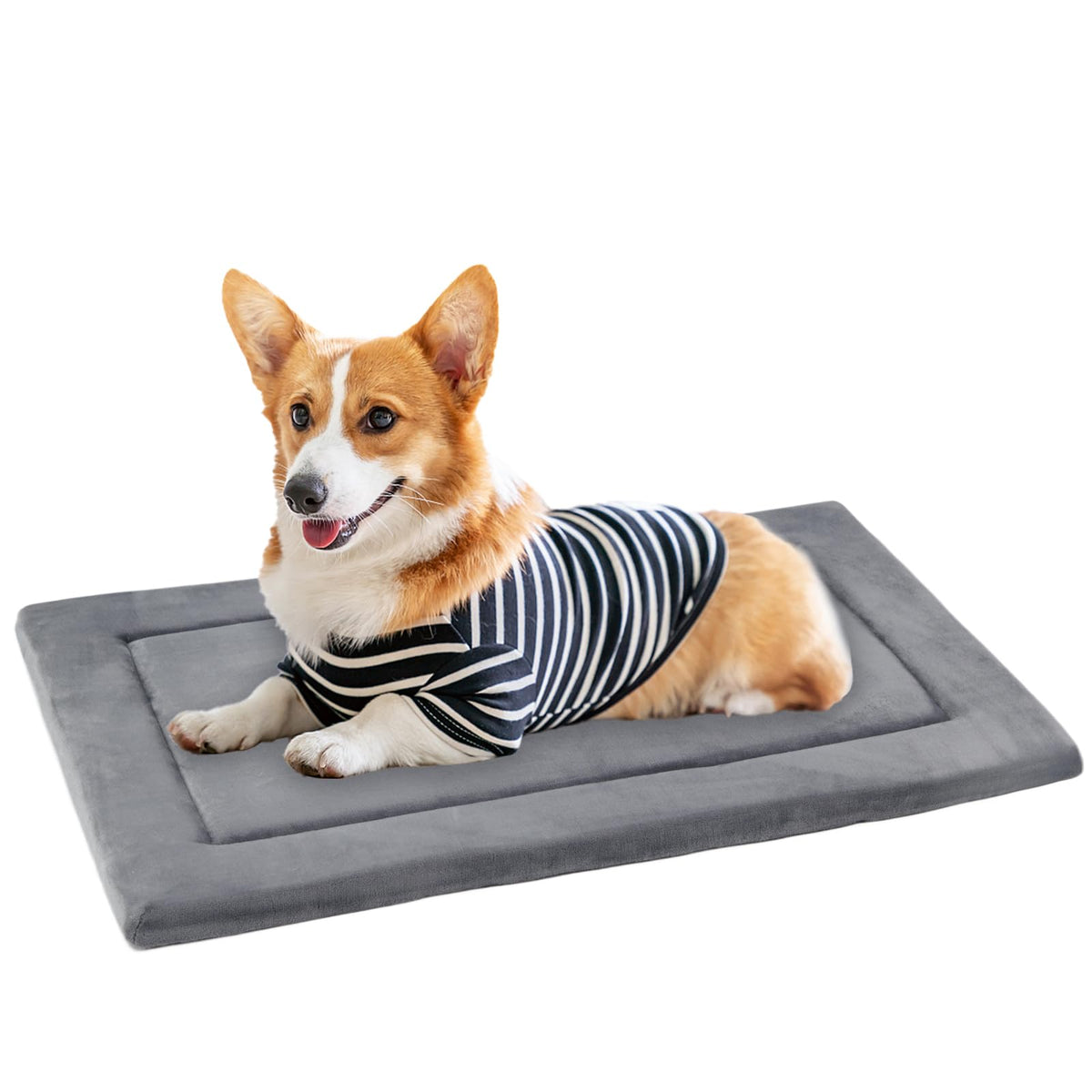 KHONSU PET slim crate dog bed 1.1in provides cooling comfort in compact crates