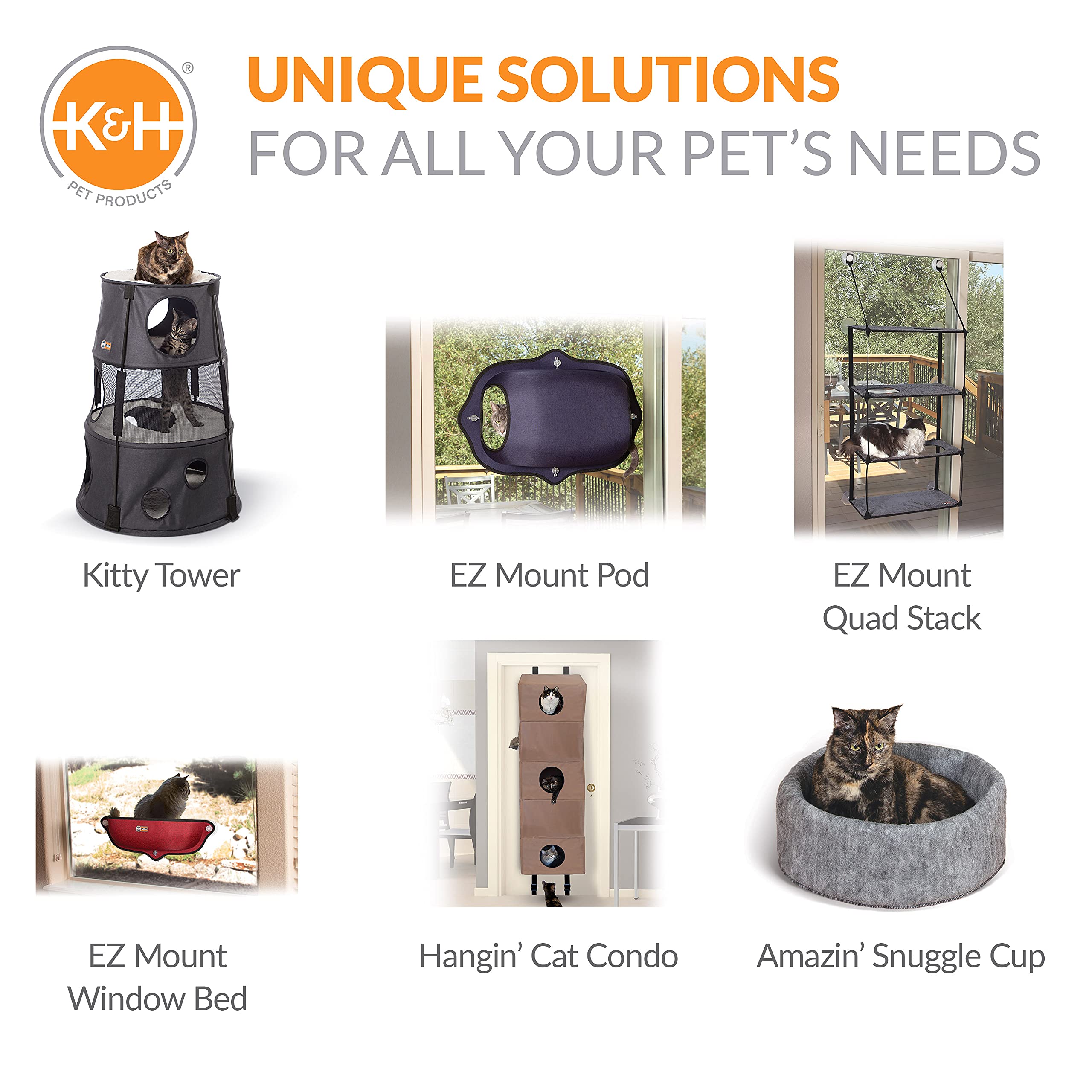 K&H easy-clean-removable-cover option highlights machine-washable care.
