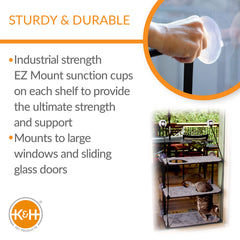 K&H kitty sill folding mechanism demonstrates easy window access.