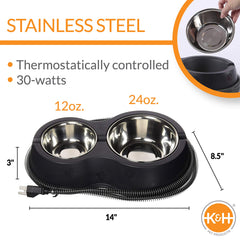 K&amp;H Thermo-Kitty Café demonstrates heated water and food in subzero conditions.