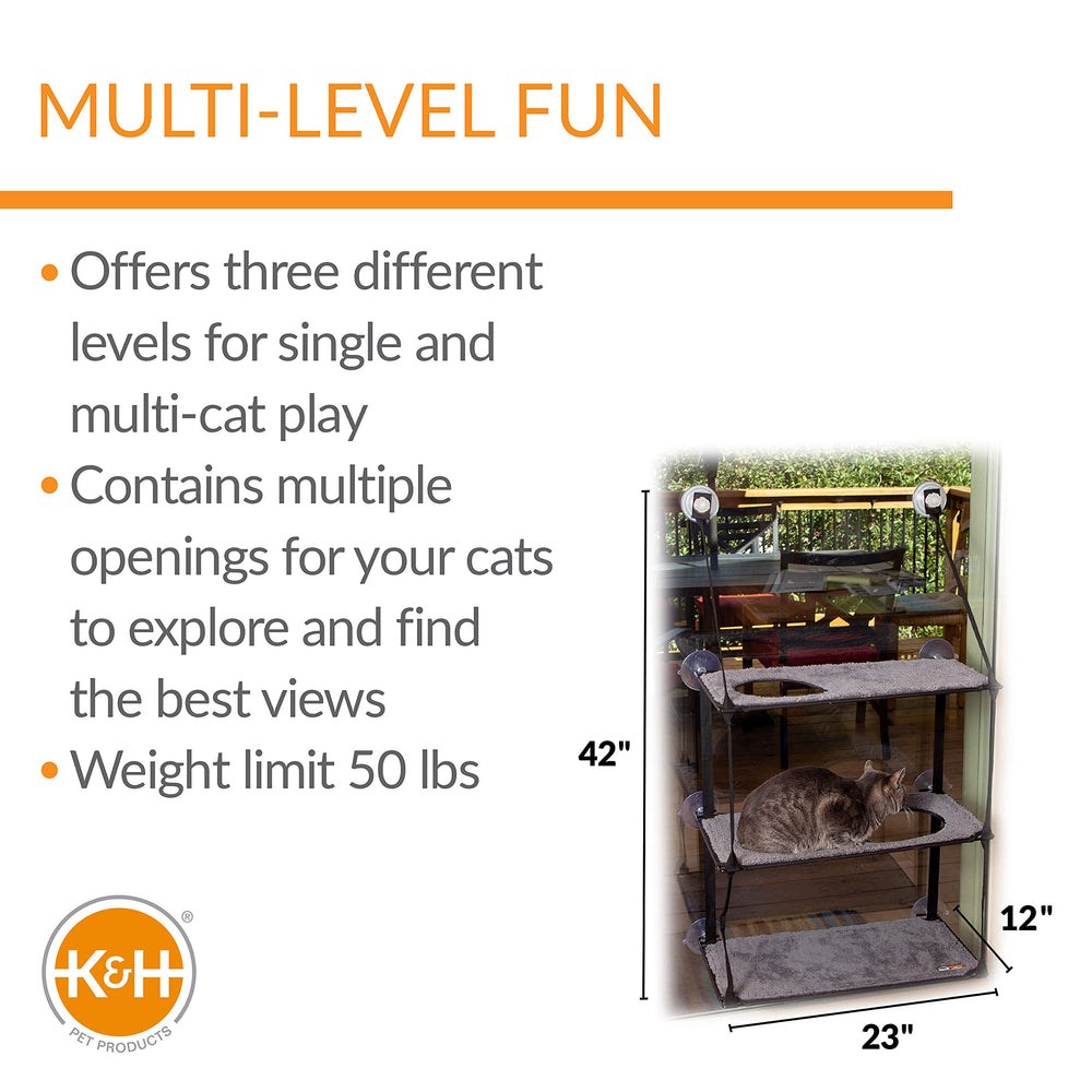 K&H EZ Window Mount closeup highlights sturdy suction for secure hang.