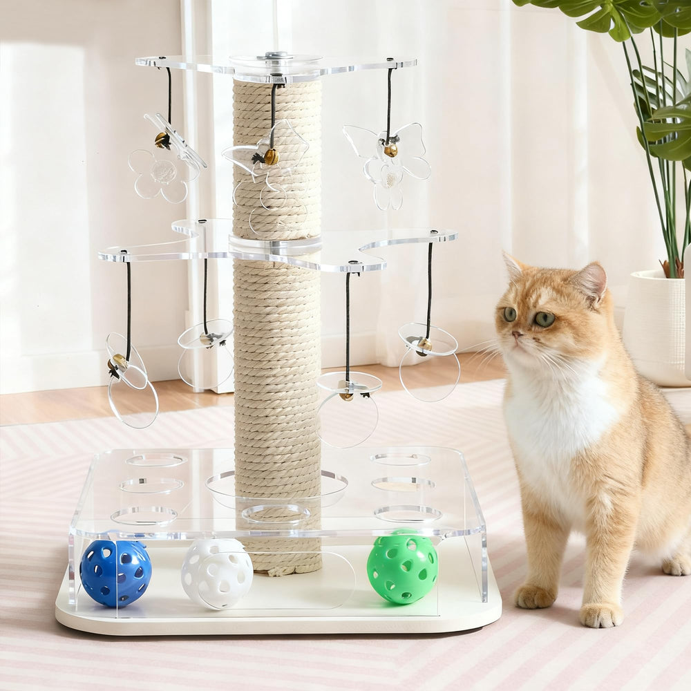 Kicari Modern 3-in-1 cat toy blends with modern living room décor
