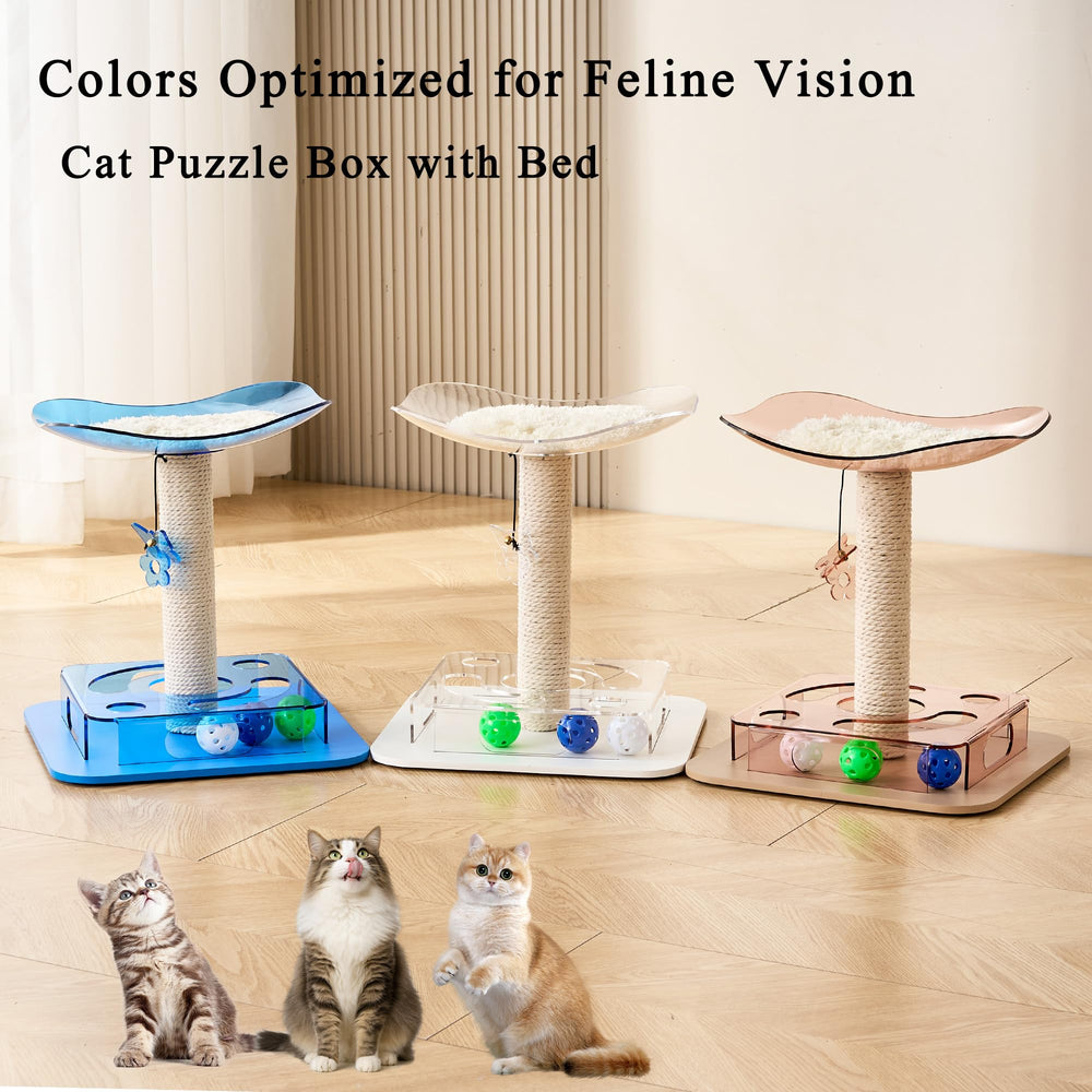 Kicari Modern 3-in-1 cat toy room-friendly aesthetic for stylish homes.