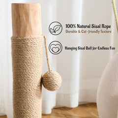 Kicari natural sisal rope wrapped scratch for durable furniture protection.