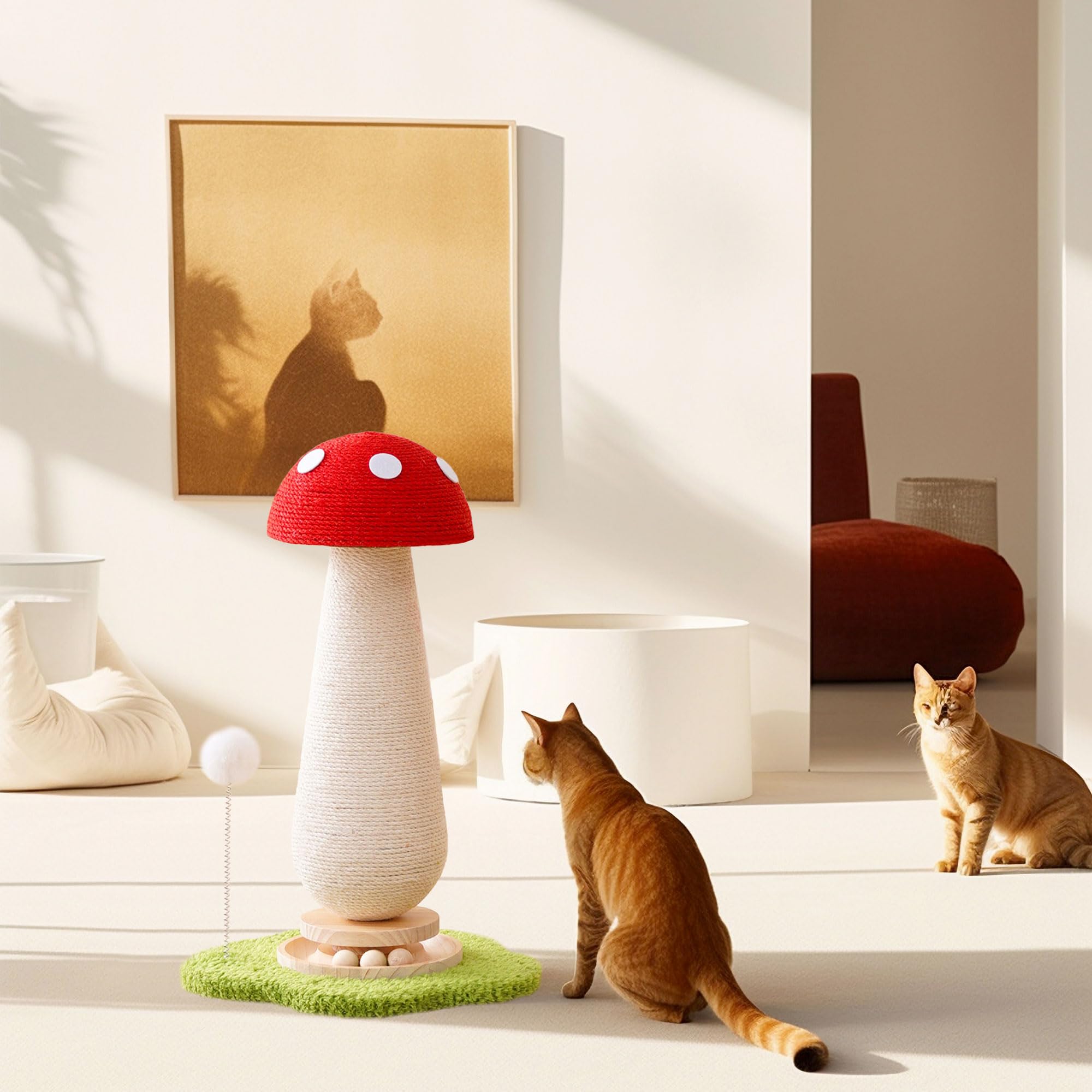 Kicari compact space-saving cat tree fits small rooms.