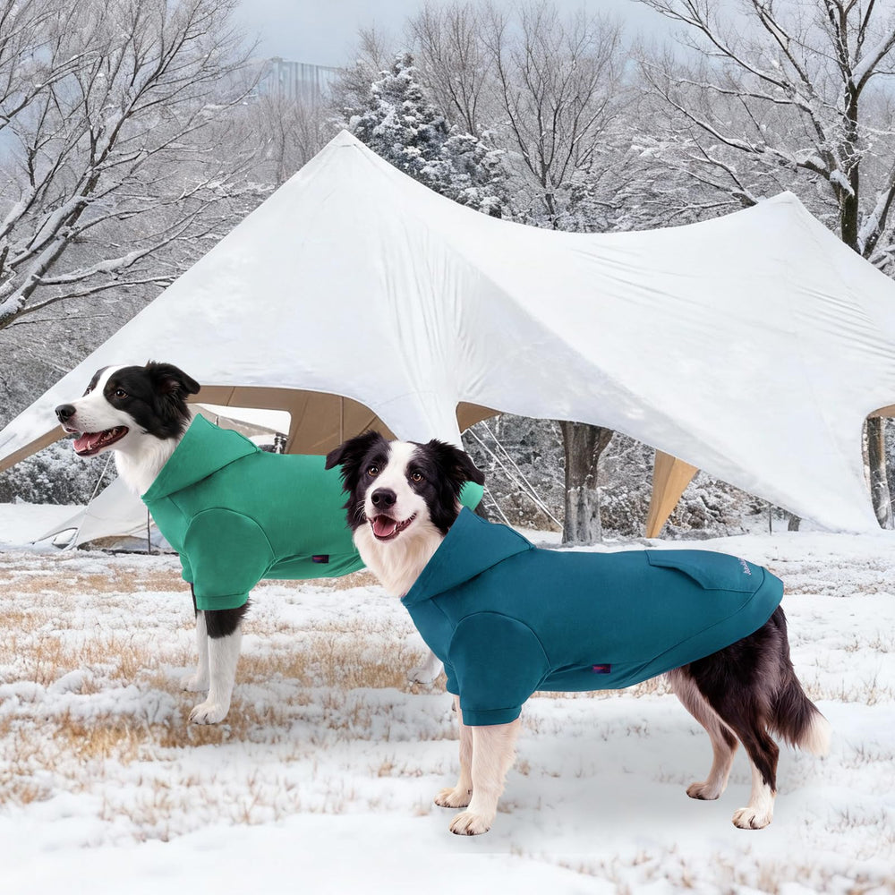 Kickred dog hoodie kangaroo pocket provides a convenient toy or treat stash.