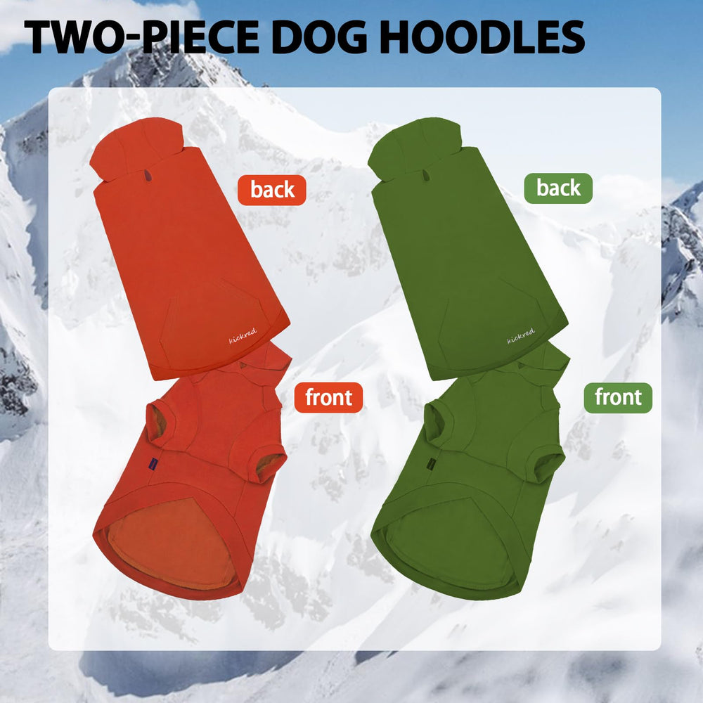 Kickred dog hoodie leash hole feature for easy outdoor strolls