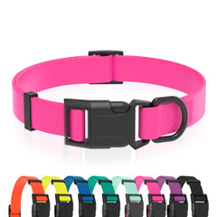 Kidding Pets waterproof dog collar in pink—soft feel for daily wear and outdoor adventures.