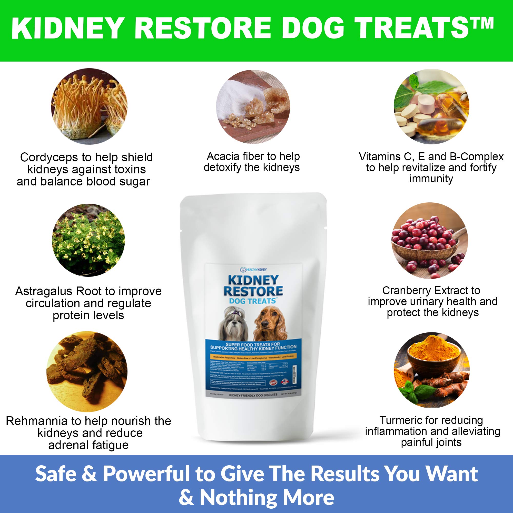 Kidney Restore bacon flavor dog joy during snack time