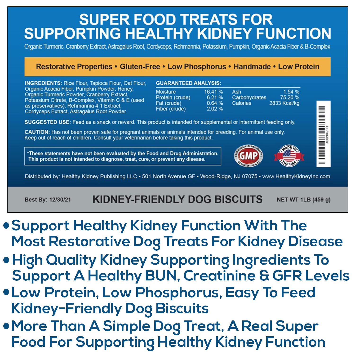 Kidney Restore bacon flavor treat packaging displayed on shelf