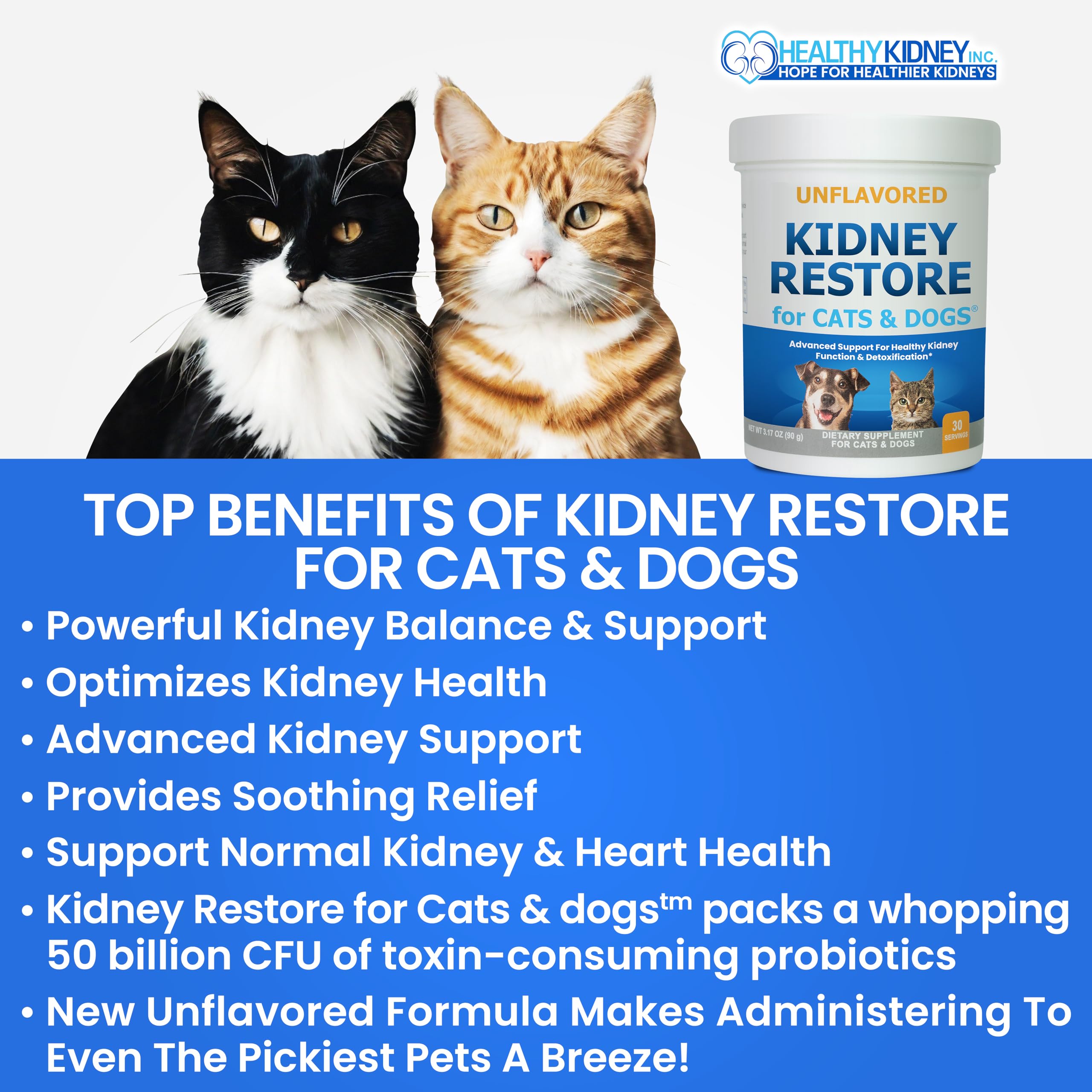 Kidney Restore probiotics powder delivers toxin-eliminating support through gut health