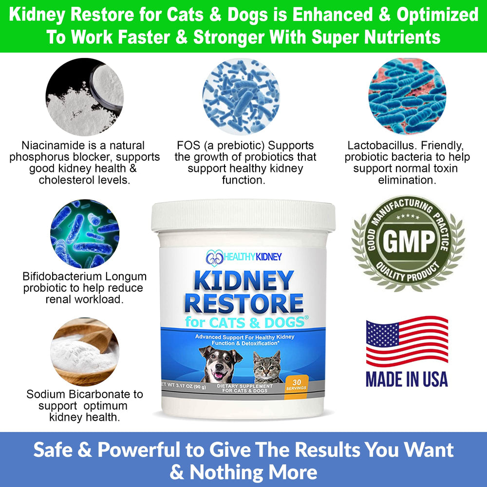 Kidney Restore sodium bicarbonate helps balance kidney acids safely