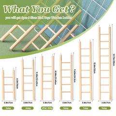 Kigeli wood ladder close-up highlights durable, safe climbing for parrots