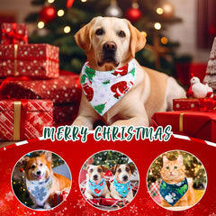 Kigeli Christmas dog bandanas soft polyester fabric for lightweight comfort.